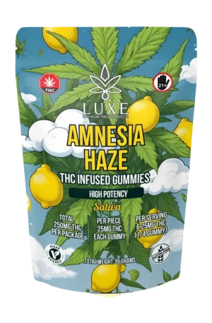 Amnesia Haze THC-Infused Sativa Gummies UK - LoudZaza UK