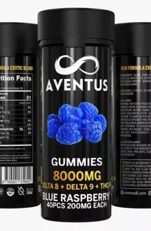 Blue Raspberry Delta 8 + Delta 9 + THCP Gummies UK - LoudZaza UK